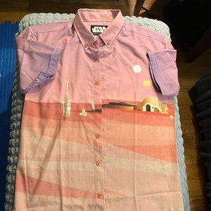 RSVLTS STAR WARS RISING SUNS KUNUFLEX Short Sleeve Shirt size small tatooine